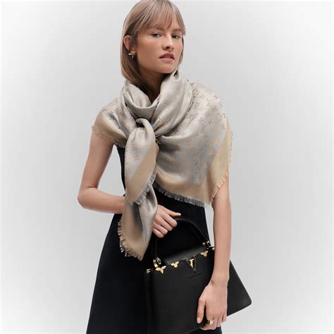 monogram shine shawl